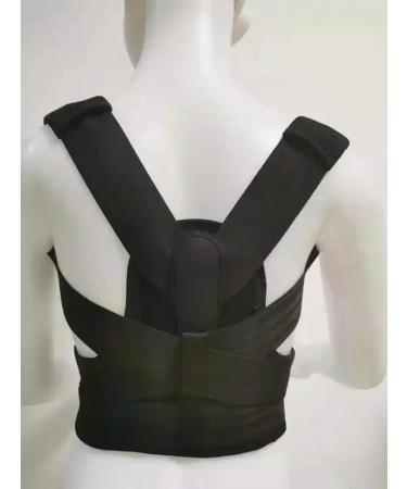Back Posture Corrector Corset Shoulder Lumbar Wasit Support Correction For Kids Teens Straighten Upper Belt Black L