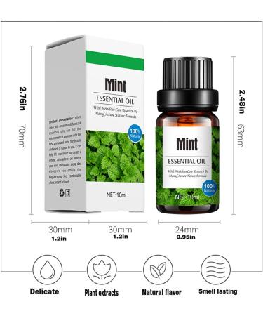 Diffuser Essential Oil 100% Pure Plant Aromatherapy Essential Oil 10ML/Bottle for Candle Making soap Making Diffuser humidifier Diffuser Essence. Oil (Mint) - Buy Online on GoSupps.com