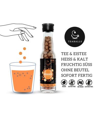 Peach Teaballs - 150 Count Black Selection | Brew 30-75 Cups | International Shipping Available - Buy Online on GoSupps.com