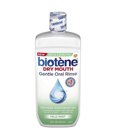 Biotene Mild Mint Moisturizing Gentle Oral Rinse, Alcohol-Free, for Dry Mouth, 16 ounce