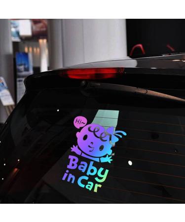 3-Piece Baby On Board Reflective Car Sticker - UV & Weatherproof Waterproof Baby In Car Safety Decals - Buy Online on GoSupps.com