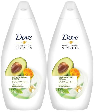 Dove Nourishing Secrets Invigorating Ritual Body Wash Avocado Oil & Calendula Extract 16.9 Ounce / 500 Ml Pack of 2