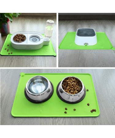 Joytale Silicone Non-Slip Dog & Cat Bowl Mat - Waterproof 47x30cm Green | Ideal for Pets International Shipping Available - Buy Online on GoSupps.com