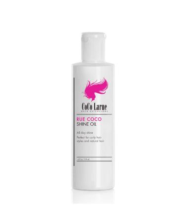 CoCo La Rue Shine Oil for Hair 4oz- Advanced and Enhanced Formula- High Gloss- No Moisture Loss and Color Fading- Anti Frizz Hair Gloss- Sexified Shine Coco Oil Shin (1-Pack)