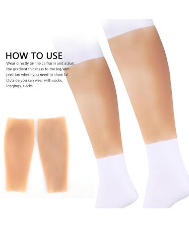Yosoo Silicone Calf Sleeve - O Leg Pads Corrector for Thin Legs Scar & Birthmark Cover | Bionic Design Premium Material for Beautiful Smooth Legs - Buy Online on GoSupps.com