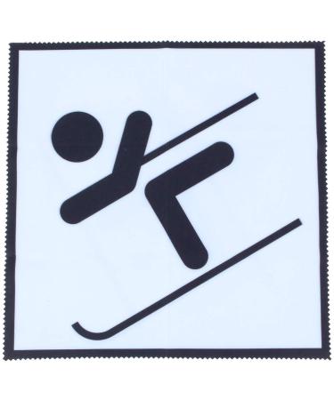 Motif microfibre towel - A sporty skier