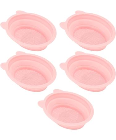 Scrubber Cleaning Brush Soft Silicone 5 Pieces Heat Resistant Makeup Cleaning Brush Cleaning Brush for Brushes Powder Sponges - Buy Online on GoSupps.com