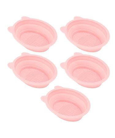 Scrubber Cleaning Brush Soft Silicone 5 Pieces Heat Resistant Makeup Cleaning Brush Cleaning Brush for Brushes Powder Sponges