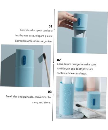 Foytoki Travel Toothbrush Case Set - 2-Piece Toothbrush Holder & Toothpaste Etui for Easy Storage | Ideal for International Shipping - Buy Online on GoSupps.com