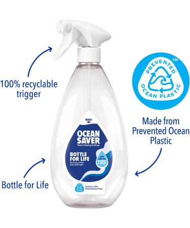 OceanSaver All Purpose Floor Cleaning Spray Starter Kit - Rhubarb Coral Scent | Plant Based & Cruelty-Free | 3 Refills, 1 Prevented Ocean Plastic Bottle | Eco-Friendly Floor Cleaner - Buy Online on GoSupps.com