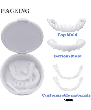 BGZ 4-Piece Cosmetic Teeth Veneers - Instant Perfect Smile | Temporary Fake Teeth for Men & Women | Cover Broken & Missing Teeth - Buy Online on GoSupps.com