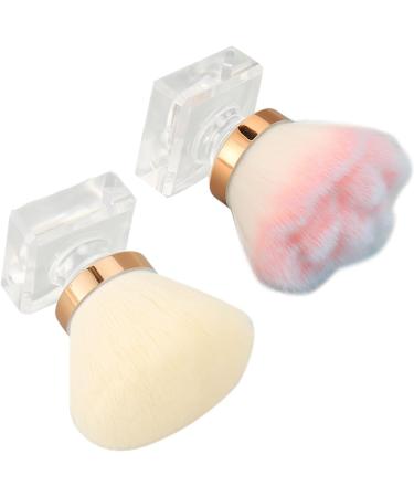 Makeup Loose Powder Brush 2 Pieces Dense Brush Expertly Hold Powder Loose Powder Brush with Storage Box for Home - Buy Online on GoSupps.com