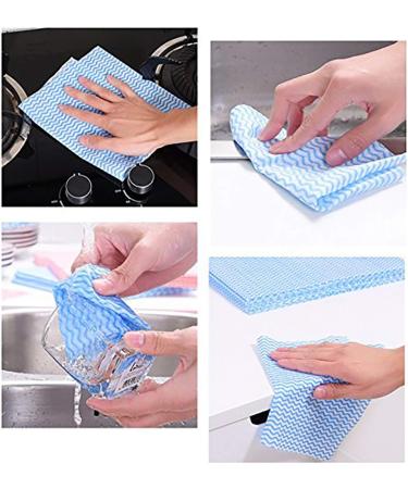 UKEENOR Disposable Dish Cloth Roll J Cloths Reusable Cleaning Cloth 200 Count Disposable Heavy Duty Dish Towels Reusable Kitchen J Cloth Quick-Dry 4 Rolls Blue - Buy Online on GoSupps.com