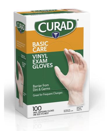 Curad 100 Count Vinyl Gloves (CURCA4135R) - Buy Online on GoSupps.com