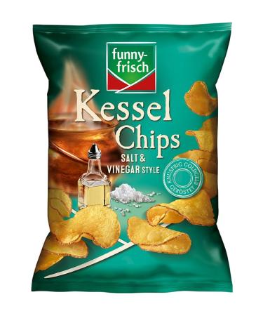 Buy Funny Frisch Kessel Chips Salt and Vinegar 10-Pack (10 x 120g) - Crunchy Snack for International Shipping - Buy Online on GoSupps.com
