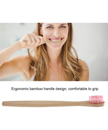 Psytfei Bamboo Toothbrush - Soft Nylon Bristles for Adults & Kids | Eco-Friendly Wooden Toothbrushes in 6 Colors (Red) - Buy Online on GoSupps.com