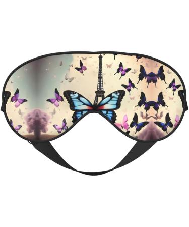 Romantic Paris Eiffel Print Eye Mask | Soft Sleep Eye Cover for Travel & Naps Perfect for Men & Women - Buy Online on GoSupps.com