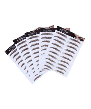 Housoutil 10 Pcs Eyebrow Stickers Temporary Brow Tattoos Artificial Eyebrow Cosmetic Eyebrow Trimming 6d