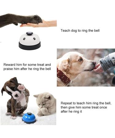 Slson Pet Training Bells - 2 Piece Set for Dogs & Cats - Potty Communication Door Bells with Large Button & Cat Pattern - White & Blue - Buy Online on GoSupps.com