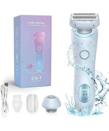 Beautibloom Razor - 2024 Best Silk Glide Razor SilkGlide Pro - 2024 Best Silk Glide Razor Livora Electric Razor 2 in 1 Electric Shaver Razors for Women Wet & Dry (Blue)