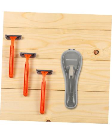 Minkissy 6-Piece Leather Razor Storage Box - Stylish Manual Razor Case for Hairdressers & Shavers - Buy Online on GoSupps.com