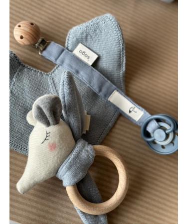 SAGA Copenhagen Pacifier Chain Pala - Moonlight Blue | 100% Organic GOTS-Certified | Eco-Friendly Baby Essentials - International Shipping - Buy Online on GoSupps.com