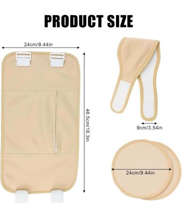 Reusable Castor Oil Pack Wrap Set | 4 Khaki Cotton Flannel Wraps for Liver Detox Neck Relief & Constipation Relief - International Shipping - Buy Online on GoSupps.com