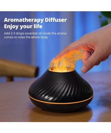 Marzius Flame Aroma Diffuser & Humidifier | 7 Color Night Light | Essential Oil Diffuser for Home Bedroom Yoga Office | Waterless Auto-Power-Off (White) - Buy Online on GoSupps.com