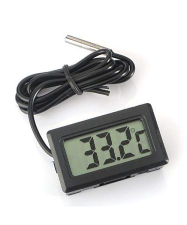 Eidyer Digital LCD Thermometer Temperature Monitor with External Waterproof Probe for Refrigerator Aquarium FishTank Water Temperature Thermodetector -Black 4.8cm 2.8cm 1.5cm - Buy Online on GoSupps.com