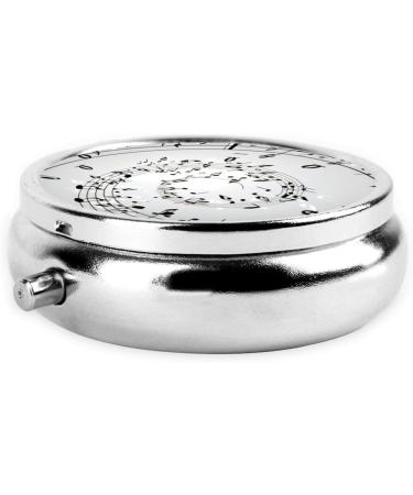 Portable Music Note Wall Pill Box | Mini 3-Compartment Metal Organizer for Travel - Perfect for Small Pills - Buy Online on GoSupps.com