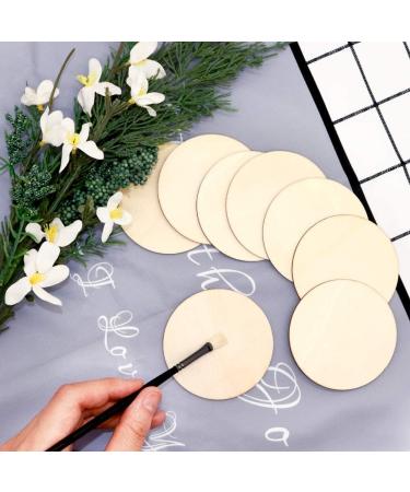 80pcs 3 Inch Unfinished Wood Circles for Crafts - Wooden Coasters, DIY Projects, Home Decor - Blank Wood Slices for Children and Students - Buy Online on GoSupps.com