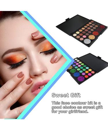 miduoidn Eyeshadow Palette Black Circles Handily Wear for Beginners Long-lasting 29 Colors Concealer Highlighter Face Kit Type 2 1 count (Pack of 1) - Buy Online on GoSupps.com
