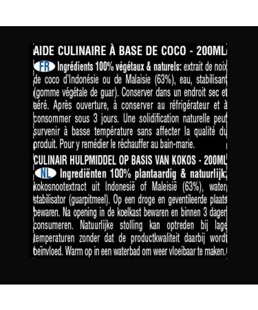 AYAM Lait de Coco | 100% Ingr dients Naturels | Go t Authentique | Noix de coco Fra ches | Haute Qualit | Alimentation Saine | Lait V g tal | Sans Lactose | Sans Gluten - 200ml lait de coco naturel 200ml - Buy Online on GoSupps.com