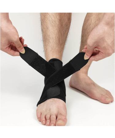 Adjustable Ankle Brace for Women & Men - Achilles Tendonitis Relief Sports Support Sprain & Heel Pain - One Size Black - Buy Online on GoSupps.com