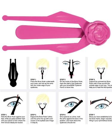 Eyebrow Makeup Ruler eyebrow ruler 1 Piece Permanent Makeup Symmetrical Measuring Guide Eyebrow Measuring Tool for Women (Rose Red) - Buy Online on GoSupps.com