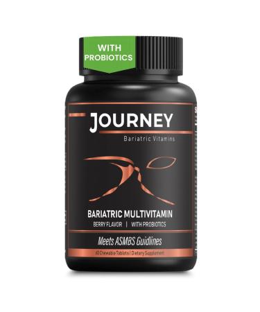 Journey Bariatric Multivitamin with Probiotics & Iron Chewable Berry (60 Count) Berry Chewable 60 Count (Pack of 1)