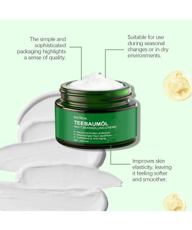 2 pieces tea tree oil skin care cream tea tree oil cream natural cosmetics for the care of impure skin for all skin types - Buy Online on GoSupps.com
