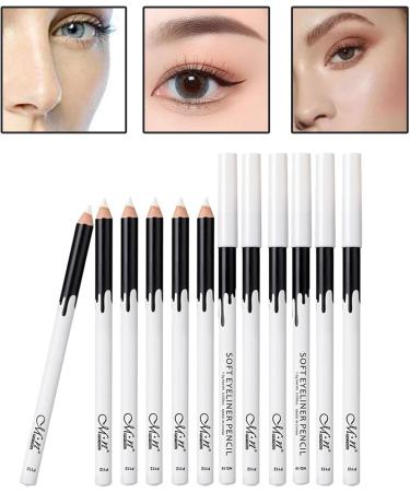 FashionCha 2xlot 12pcs Waterproof Highlight Eyeshadow Eyeliner Pencil Makeup Stick White 12pcs - Buy Online on GoSupps.com