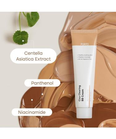 PURITO Cica Clearing BB Cream #15 Rose Ivory 1 fl.oz / 30ml | Vegan & Cruelty-Free BB Cream Foundation - Buy Online on GoSupps.com