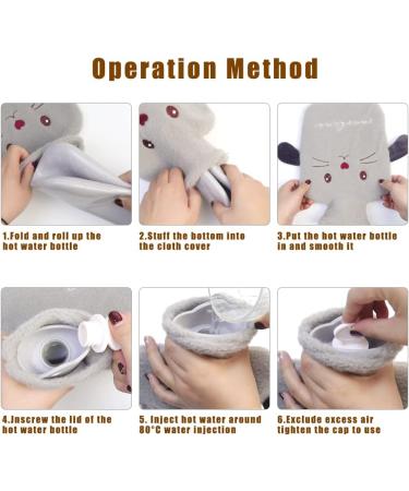 Large 2L Rubber Heat Bottle with Soft Cat Cover | Pain Relief for Belly Back & Legs | Ideal Gifts for Family & Friends - International Shipping - Buy Online on GoSupps.com