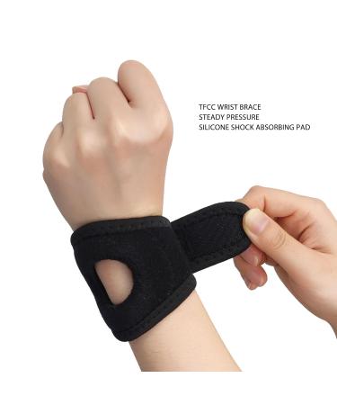 RiToEasysports Adjustable Silicone Wrist Brace - Compression Support for Ulnar Sided Wrist Pain (S/M) - Breathable Design for Comfort - Buy Online on GoSupps.com