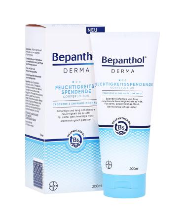 Bepanthol Derma Moisturizing Body Lotion  Body Care for Sensitive and Dry Skin  Dermatologically Tested Moisturizer with Dexpanthenol  Fragrance-Free  200 ml /6.76 Fl.Oz
