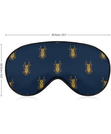 Golden Sleep Mask Eye Cover - Adjustable Strap, Blocks Light, Perfect for Night Sleep, Nap & Travel - Men and Women - Buy Online on GoSupps.com