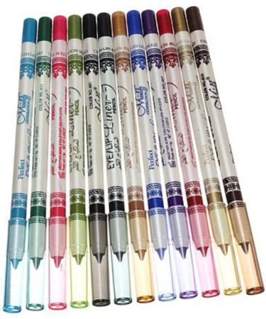 Healvian 2pcs 12 Lip Eyeliner Pencil Waterproof Eyeliner Pencil Shimmer Eyeliner Flash Suit Glitter Eyeliner - Buy Online on GoSupps.com