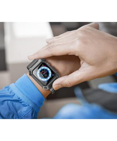 Supcase Unicorn Beetle Pro Apple Watch Series 8/7/6/SE/5/4 45/44mm Case & Band - Rugged Black Protective Strap - Buy Online on GoSupps.com