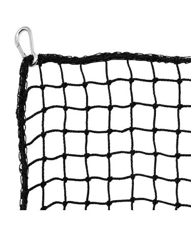 Heavy Duty Golf Netting High Impact Practice Barrier Net. Ball Containment for Hitting, Driving and Chipping. Black Netting with 4 Carabiners 10 X 10 Golf Netting