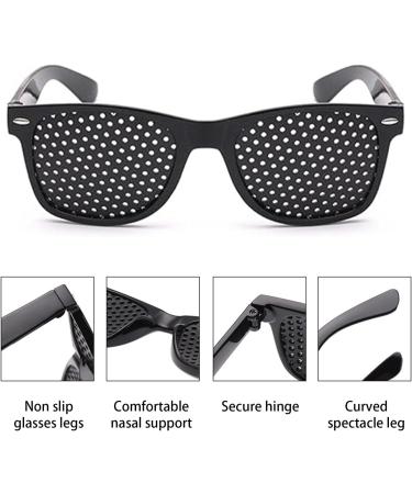Buy MISFUN Pinhole Glasses - 2 Pack Black Grid Glasses for Eye Training & Relaxation - Foldable Lattice Design Perfect for Vision Improvement - Buy Online on GoSupps.com