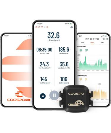 COOSPO Cadence Speed Sensor for Cycling - Wireless Bluetooth & ANT+ Bike RPM Sensor - Compatible with IP67/Rouvy/Zwift/Peloton - 1 Pack - Buy Online on GoSupps.com