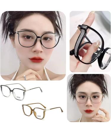 Stylish Large Cat Eye Ladies Reading Glasses Anti Blue Light Computer Readers Anti Glare Glasses(Couleur:Brown Grandeur:1.0x) - Buy Online on GoSupps.com