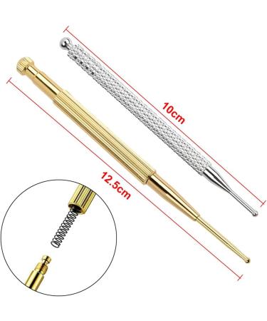 Point Search Acupressure Pen Set - Stainless Steel & Brass Meridian Pencil for Home & Spa - 2 Pieces | Best Acupuncture Massage Tools - Buy Online on GoSupps.com